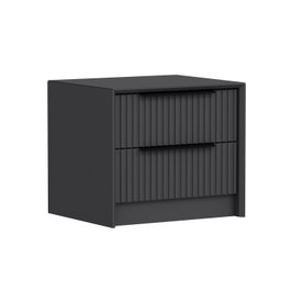 Hanah Home Mesilla de Noche Luxe Soft 4799 Antracita 45x53x45 cm